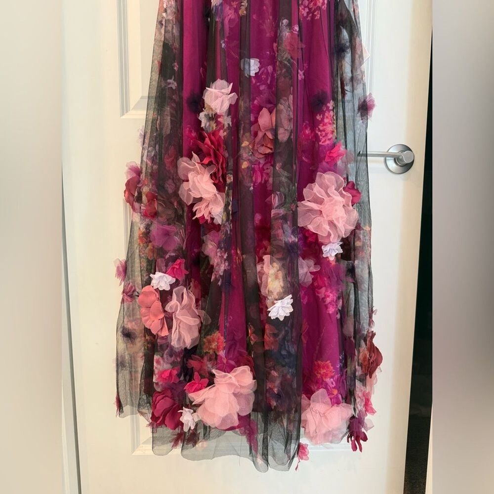Dress the Population Aurea Floral Print Off the Shoulder Gown | retail $748 - Picture 8 of 16
